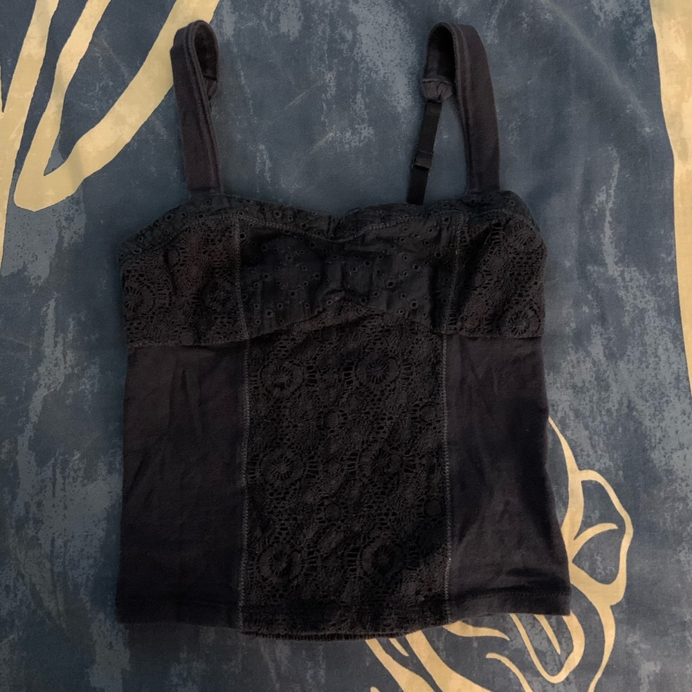 Navy blue crop top